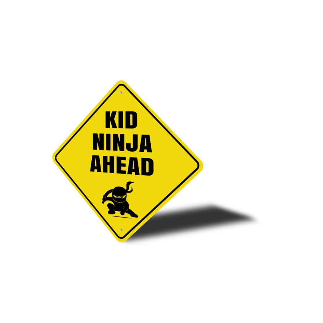 Kid Ninja Ahead Sign