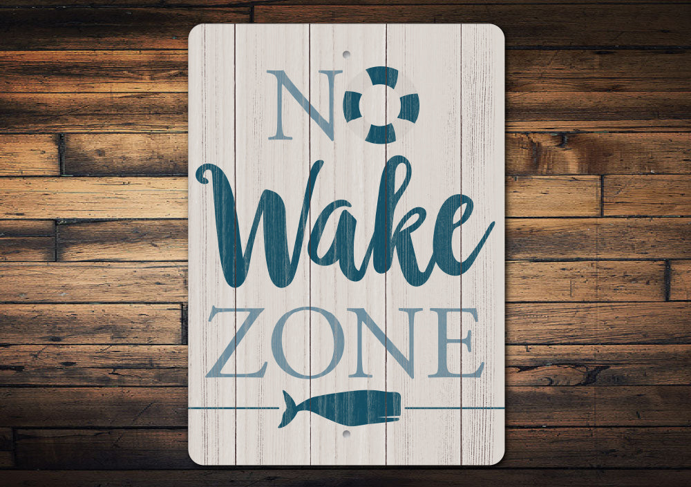 No Wake Zone Aluminum Street Sign
