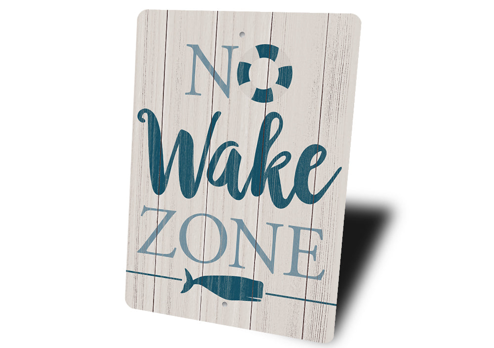 No Wake Zone Aluminum Street Sign