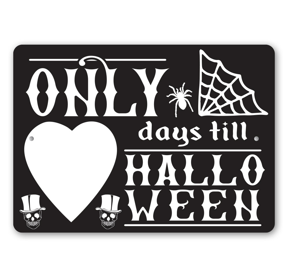 Days Til Halloween Countdown Sign