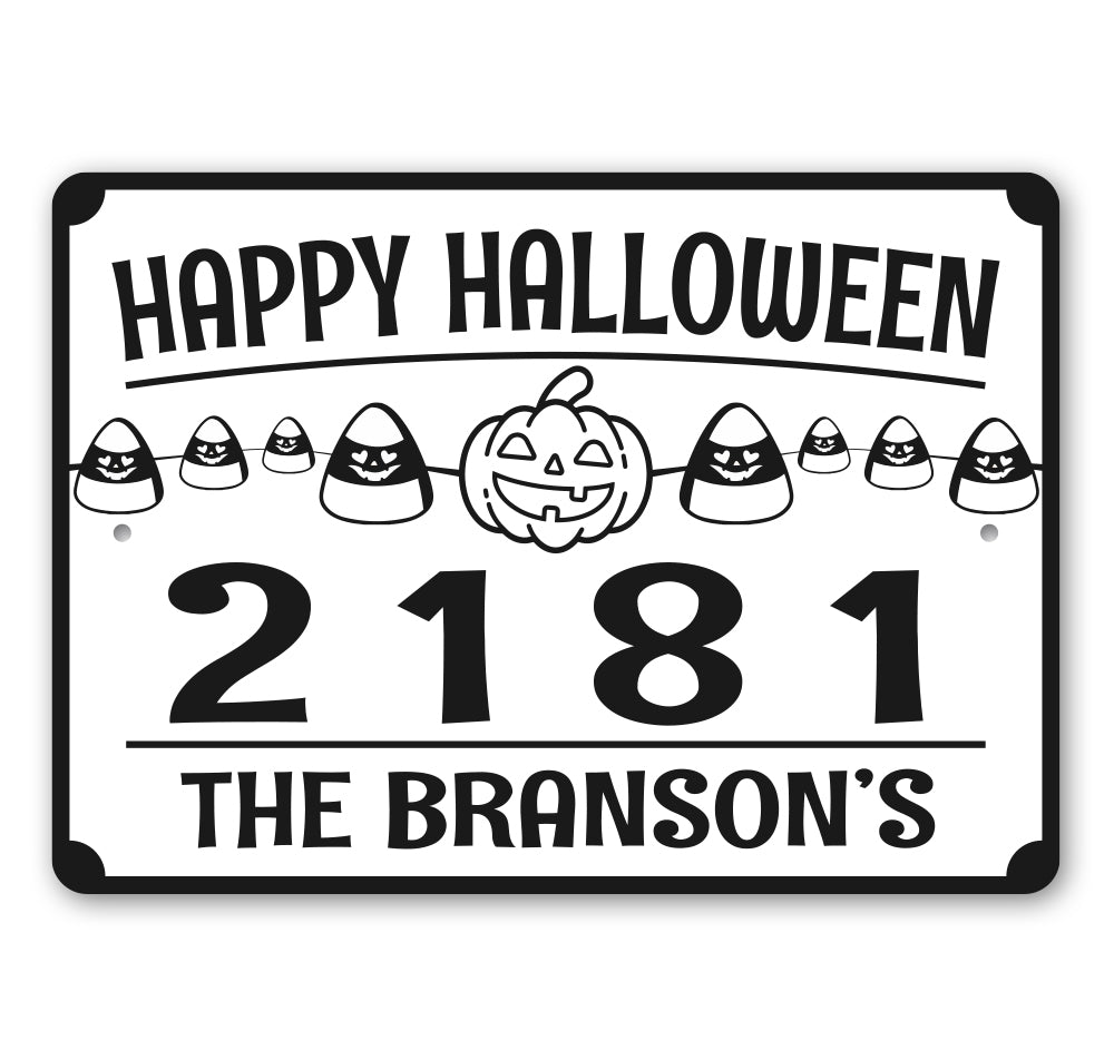 Halloween House Number Sign