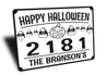 Halloween House Number Sign