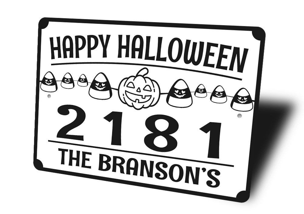 Halloween House Number Sign