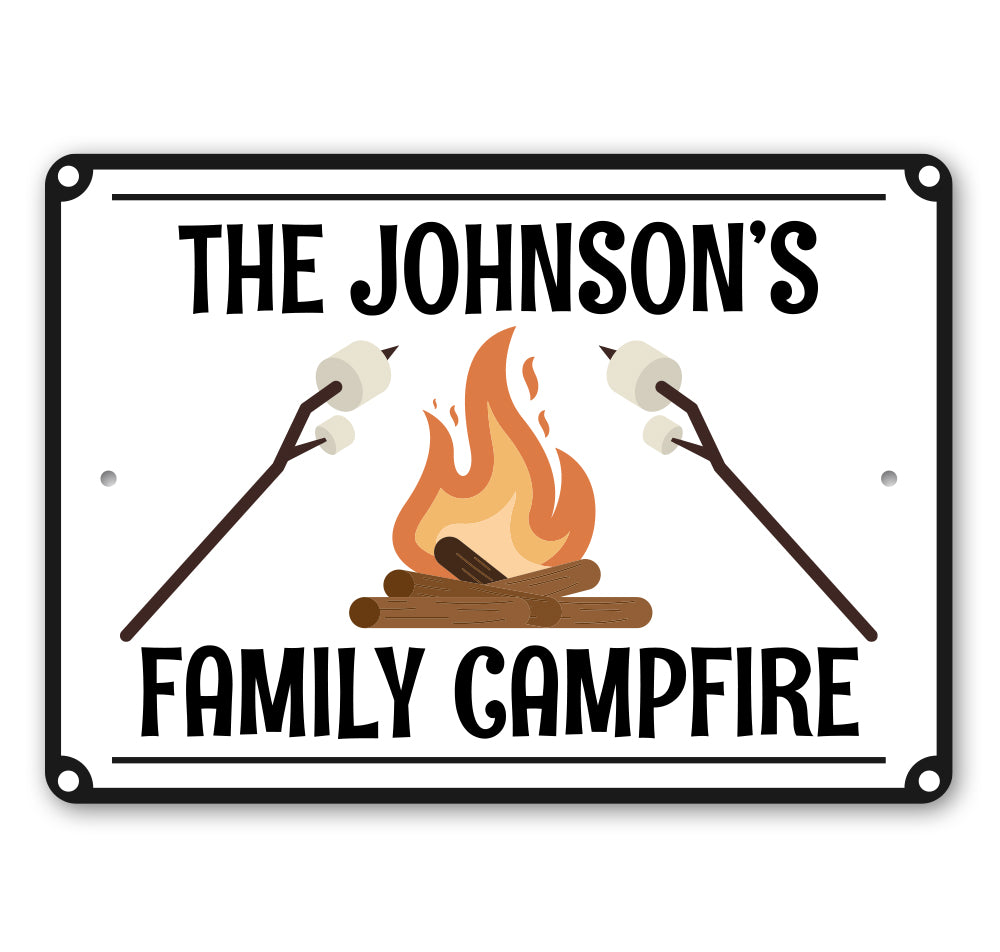 Family Campfire Name Sign