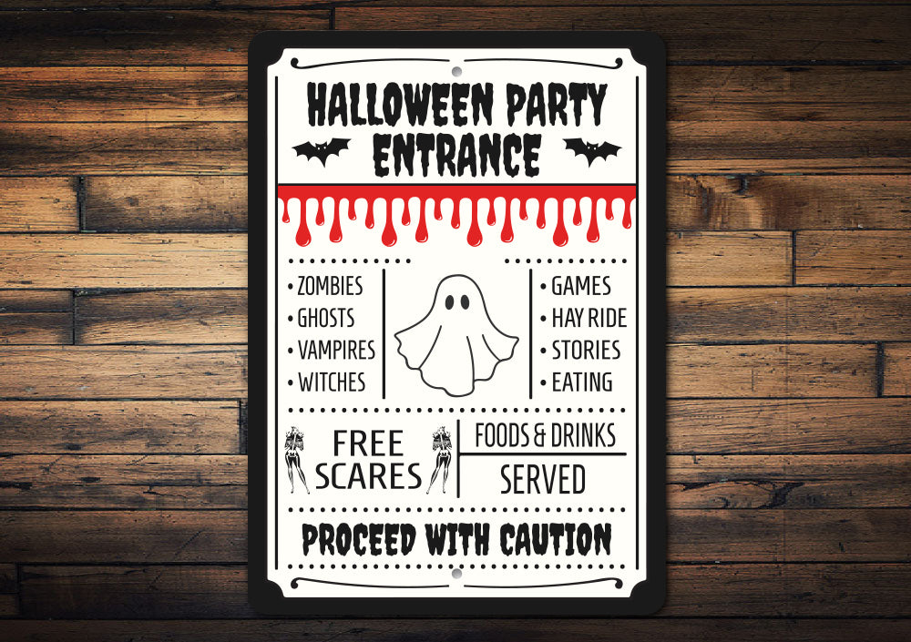 Halloween Party Entrance Sign