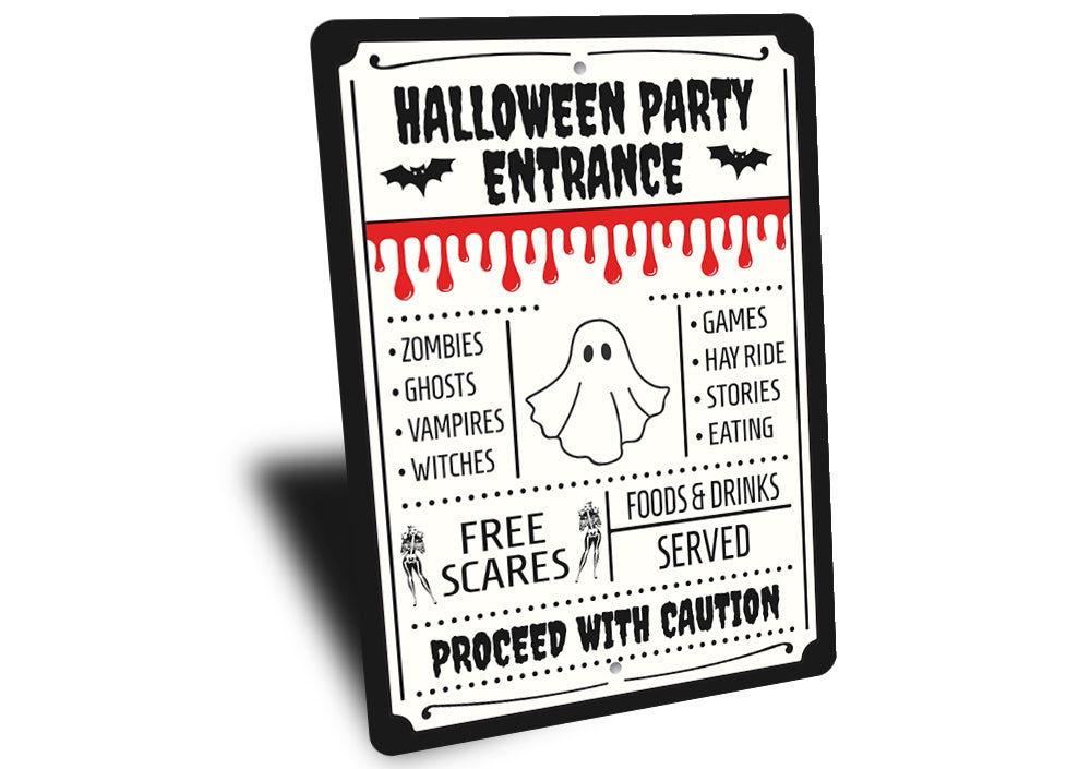 Halloween Party Entrance Sign