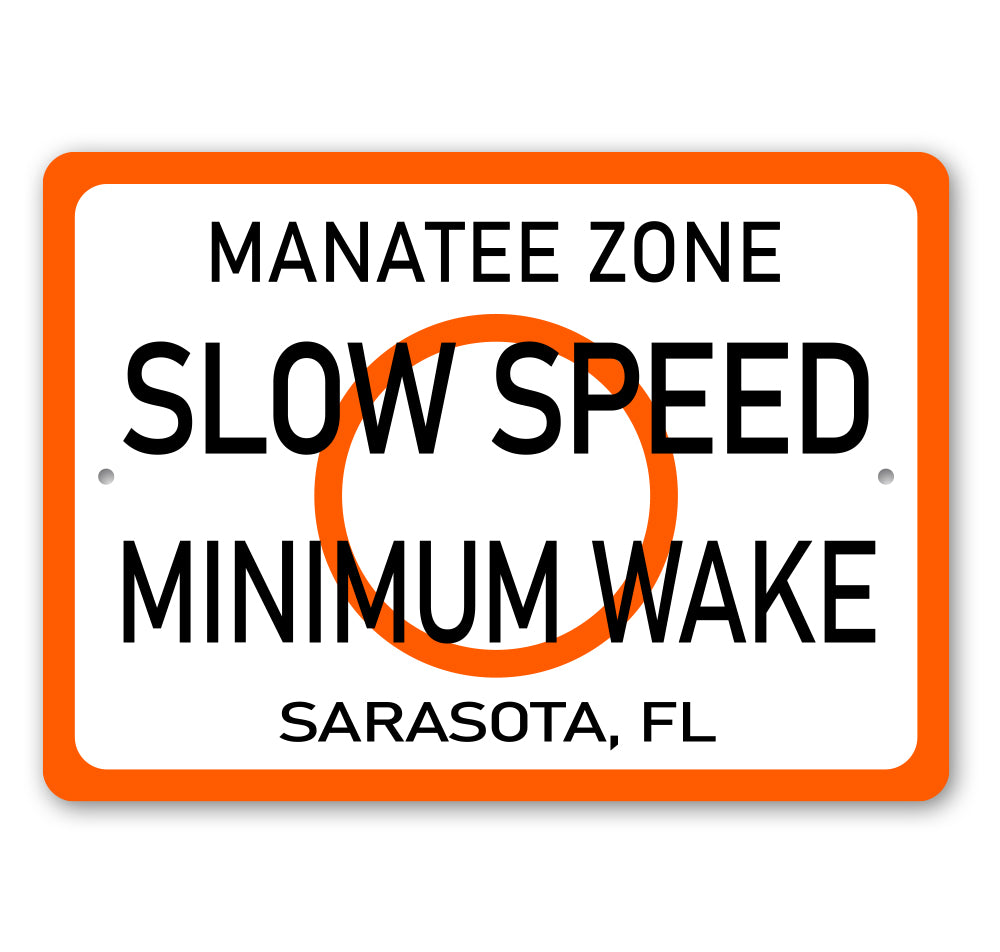 Slow Speed Manatee Name Drop Sign