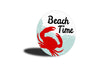 Beach Time Circle Sign