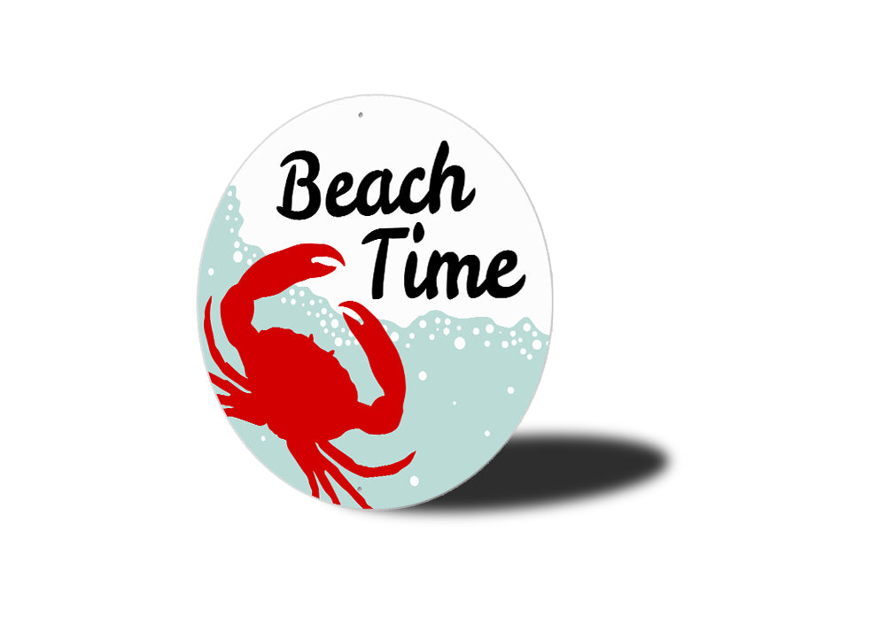 Beach Time Circle Sign