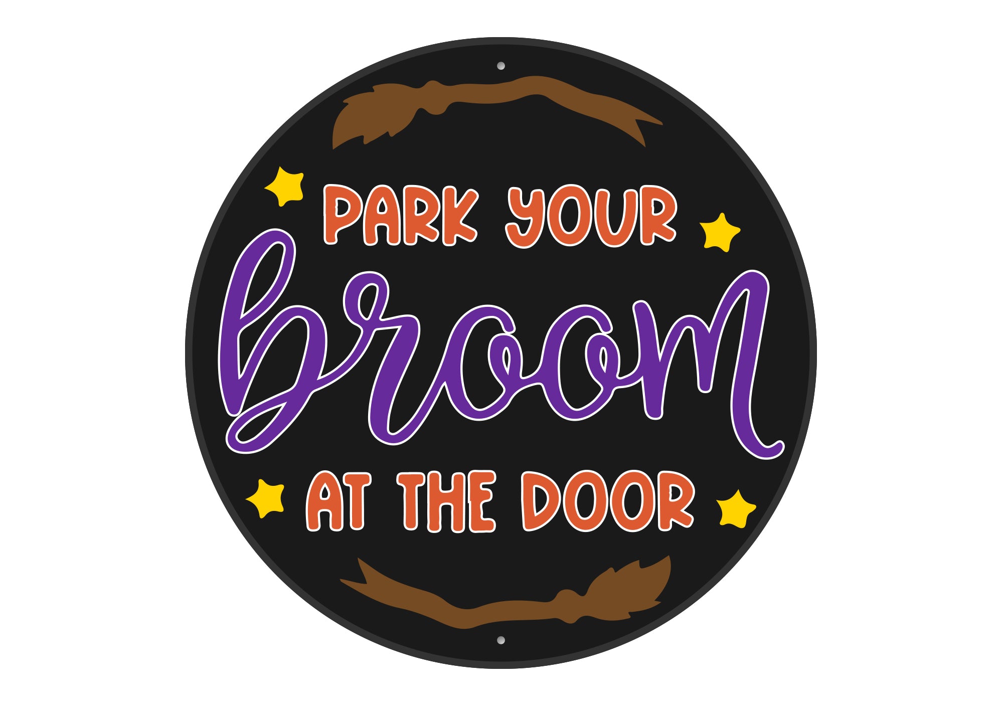 Park Broom At The Door Sign