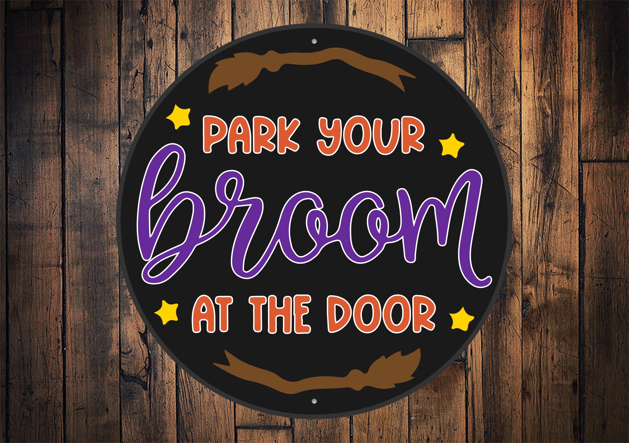 Park Broom At The Door Sign