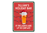 Personalized Christmas Bar Sign