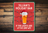 Personalized Christmas Bar Sign