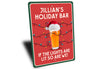 Personalized Christmas Bar Sign