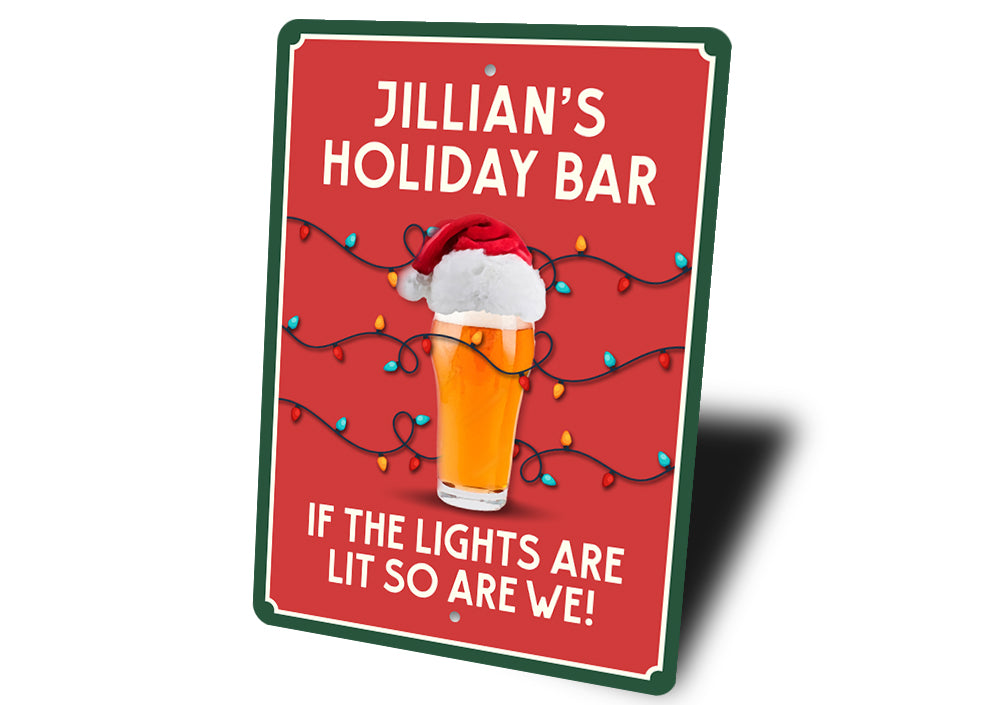 Personalized Christmas Bar Sign