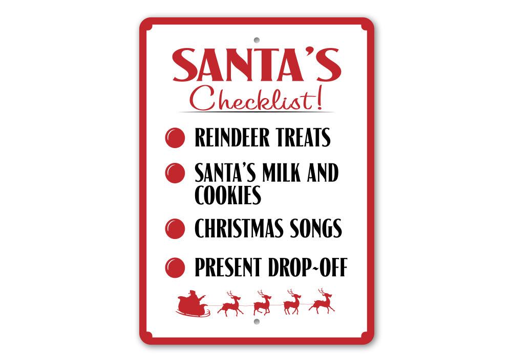 Santas Checklist Sign