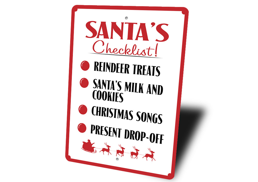 Santas Checklist Sign