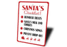 Santas Checklist Sign