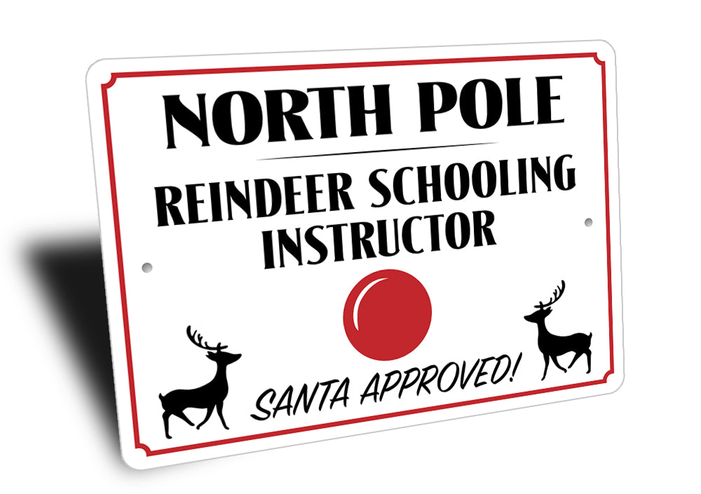 North Pole Reindeer Teacher Sign