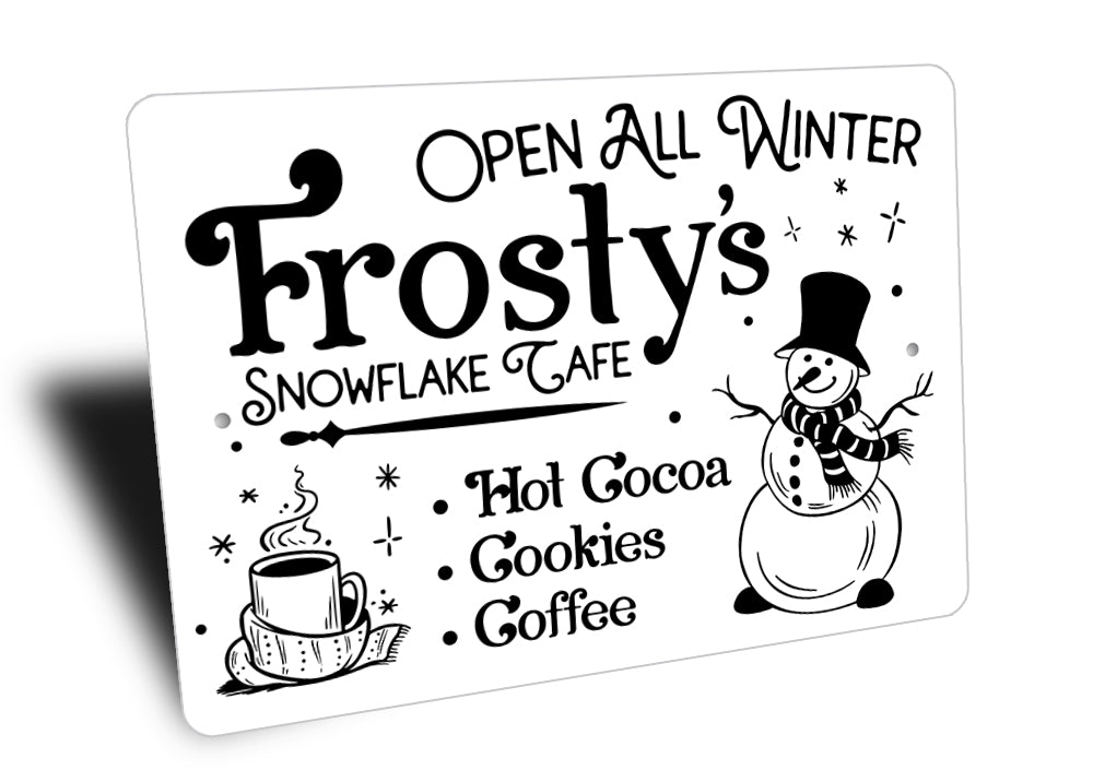 Winter Cafe Open Sign