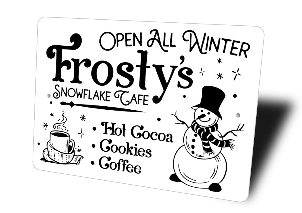 Winter Cafe Open Sign