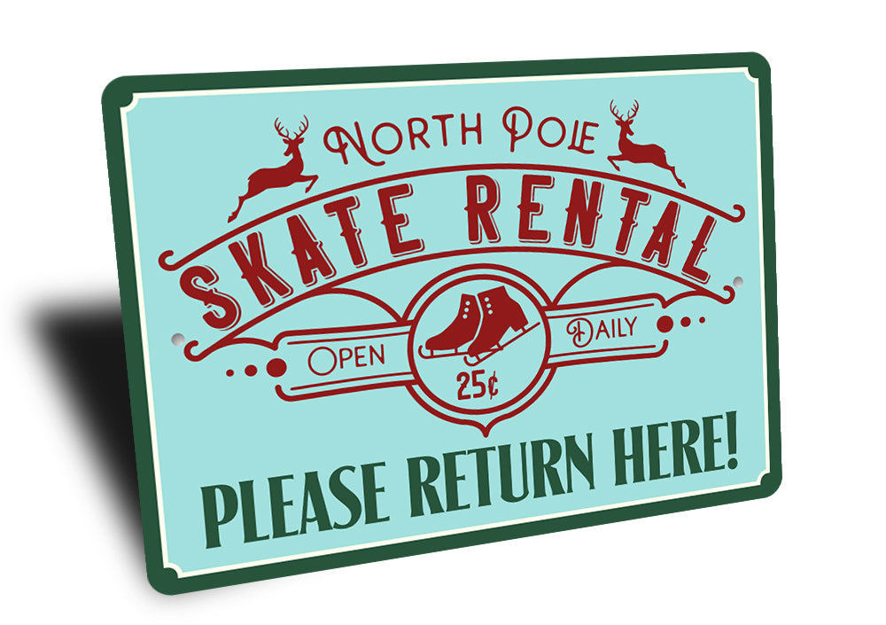 North Pole Skate Rental Sign