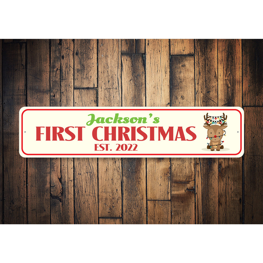 Kids First Christmas Sign