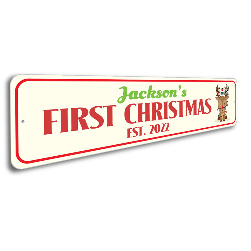 Kids First Christmas Sign