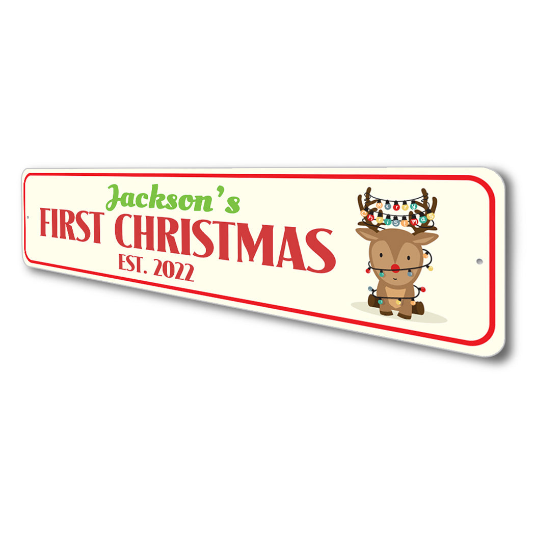 Kids First Christmas Sign