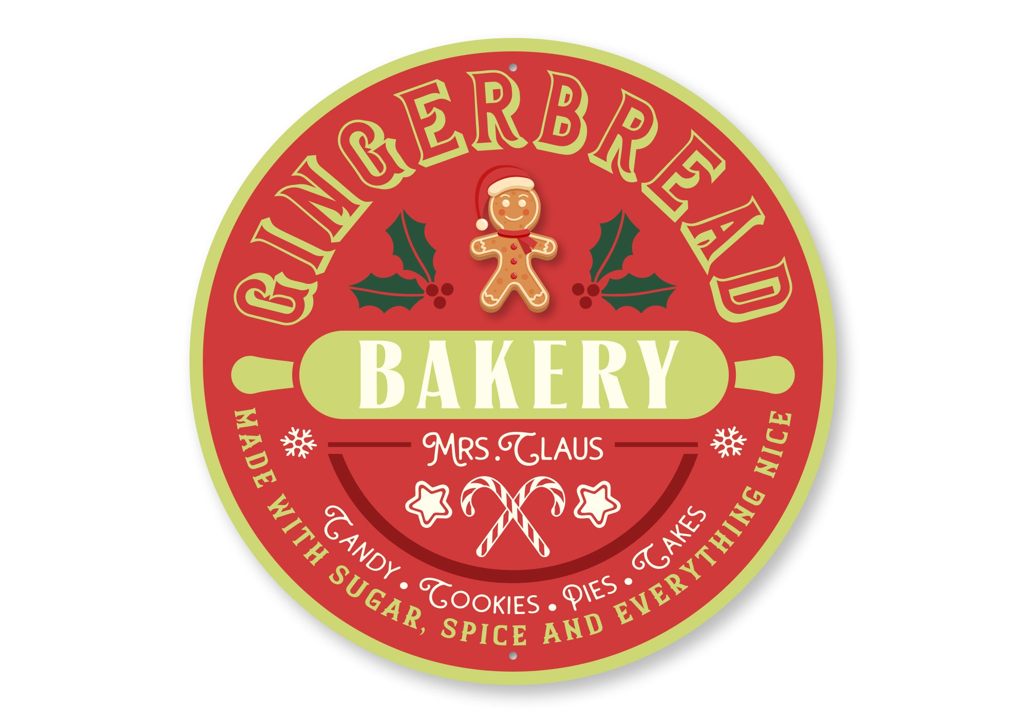 Gingerbread Bakery Custom Sign