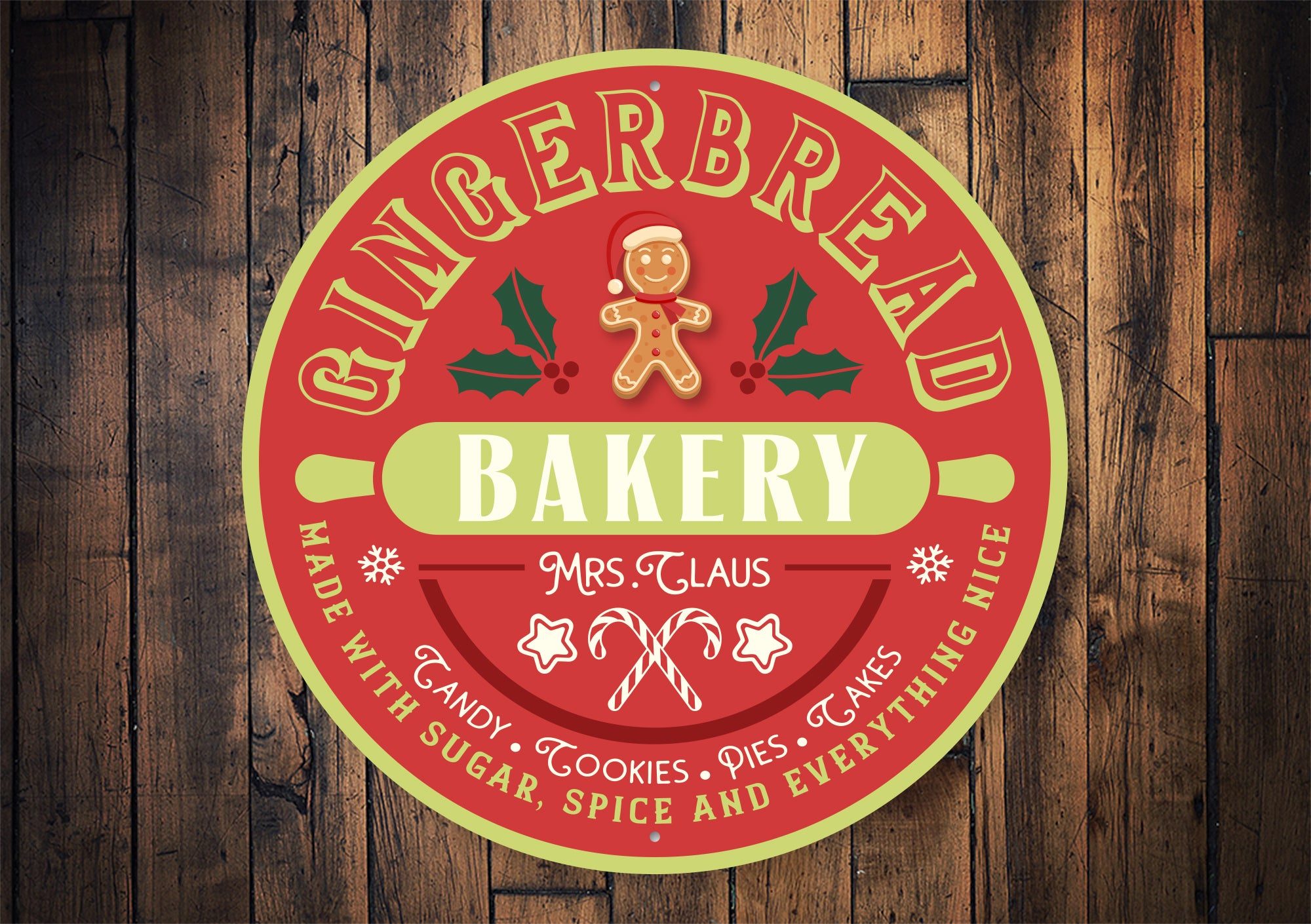 Gingerbread Bakery Custom Sign