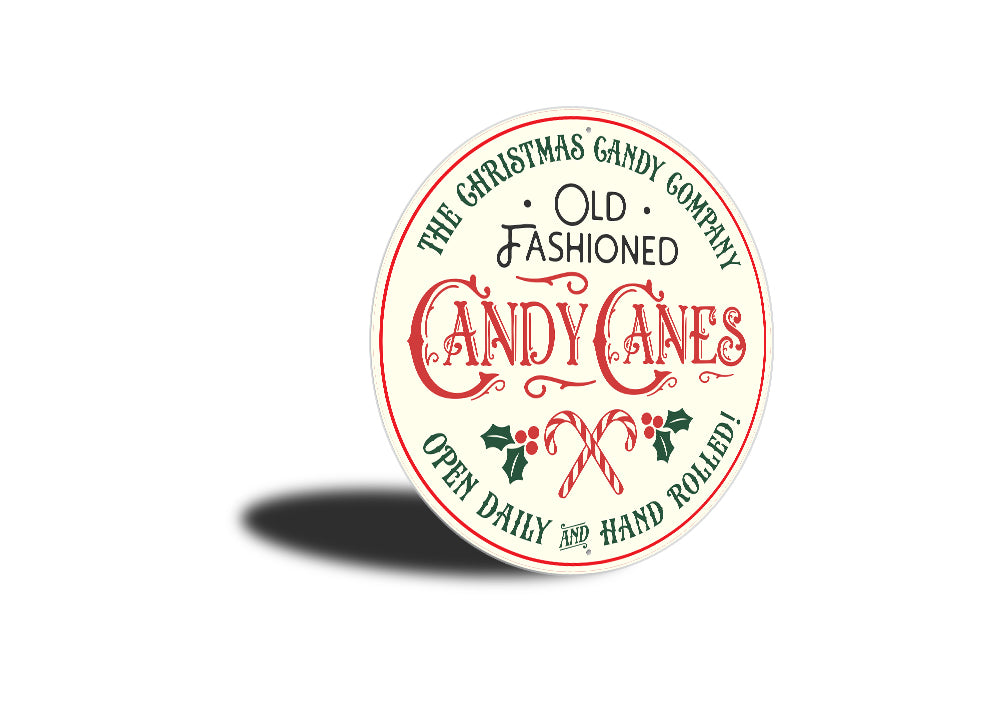 Handrolled Candy Cane Factory Sign