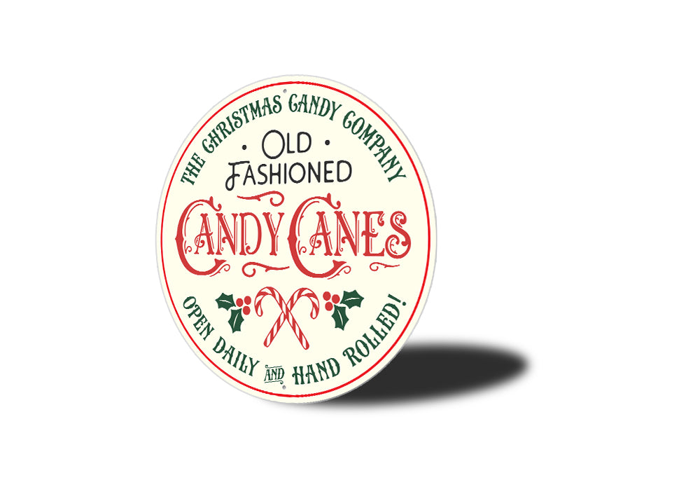 Handrolled Candy Cane Factory Sign