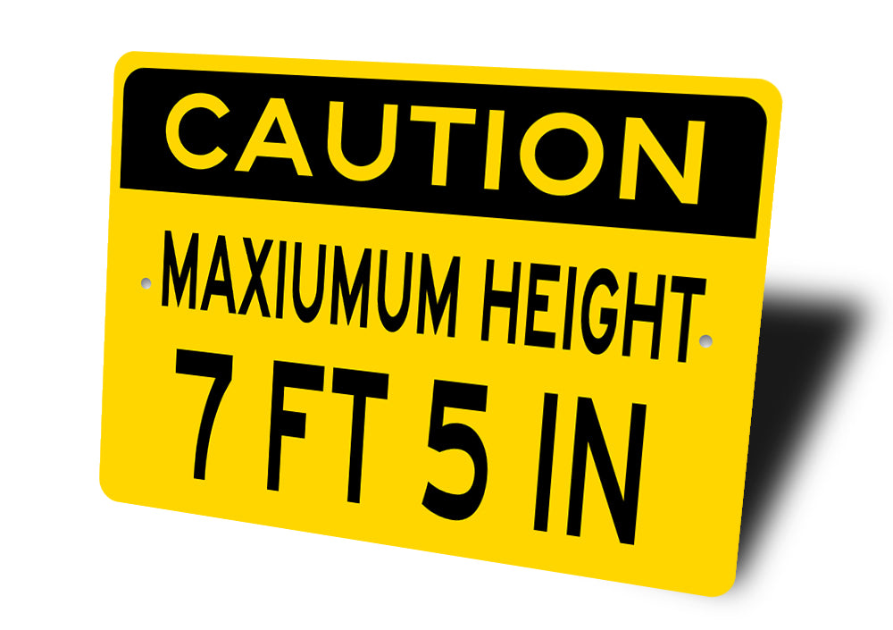 Caution Height Clearance Sign