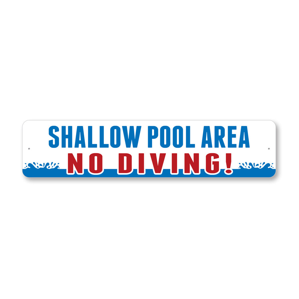 Inground Pool Sign Riders Shallow Pool Sign