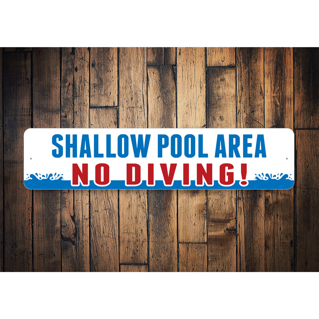 Shallow Pool Area No Diving Sign
