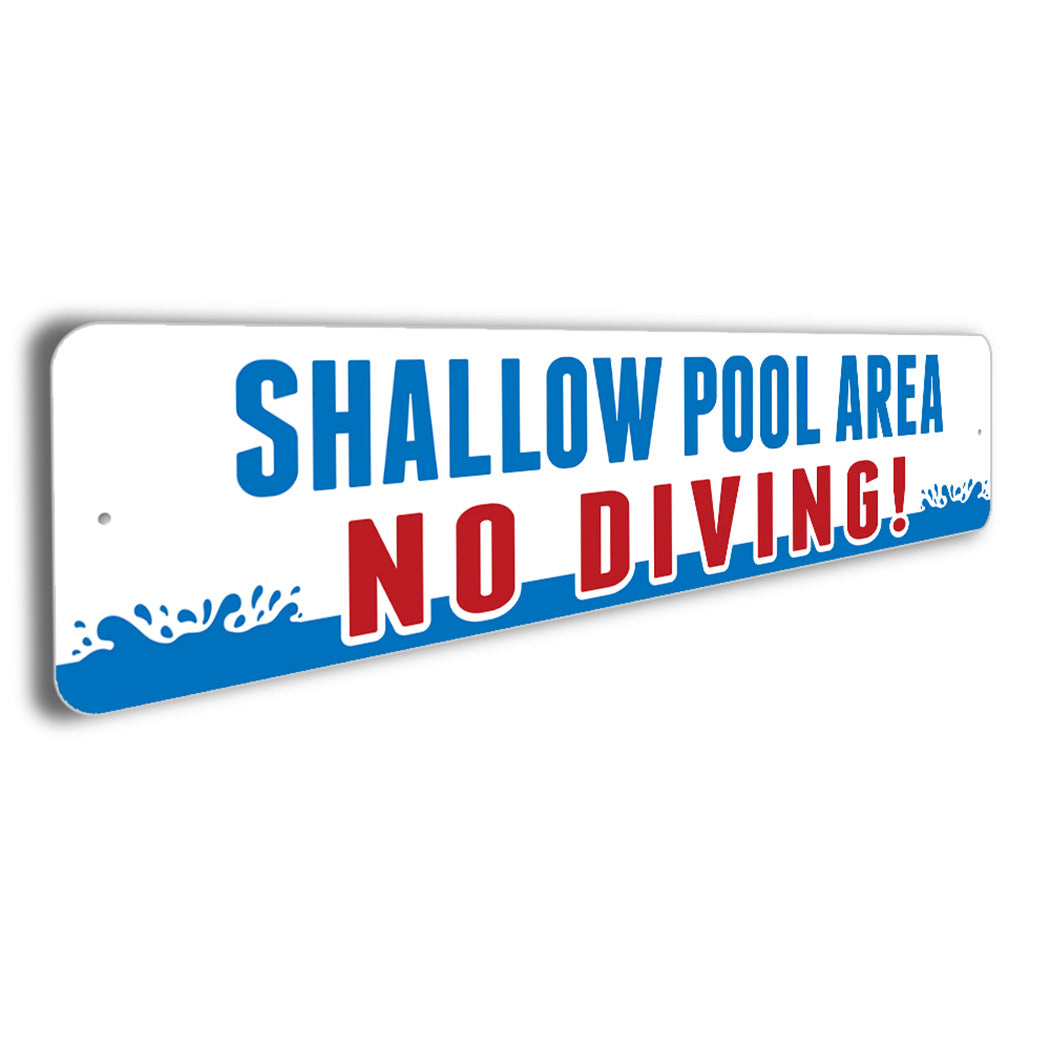 Shallow Pool Area No Diving Sign