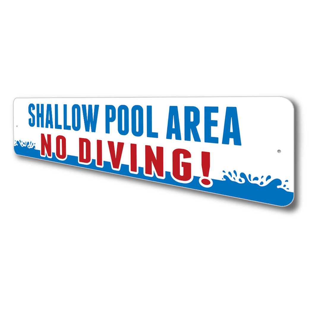 Shallow Pool Area No Diving Sign