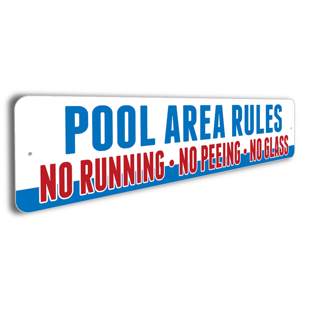 Pool Area Rules Sign