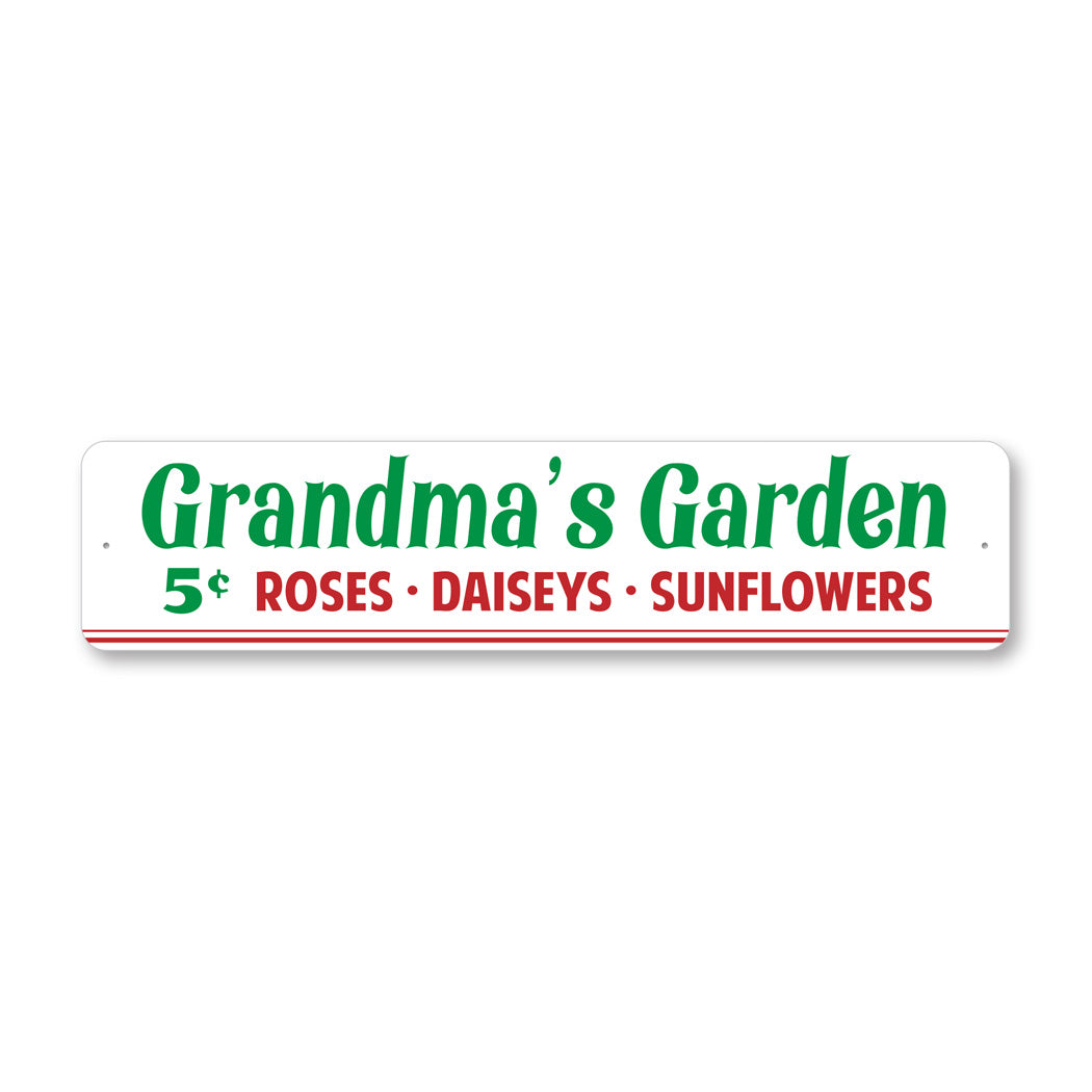 Grandmas Garden 5 cent Flowers Sign