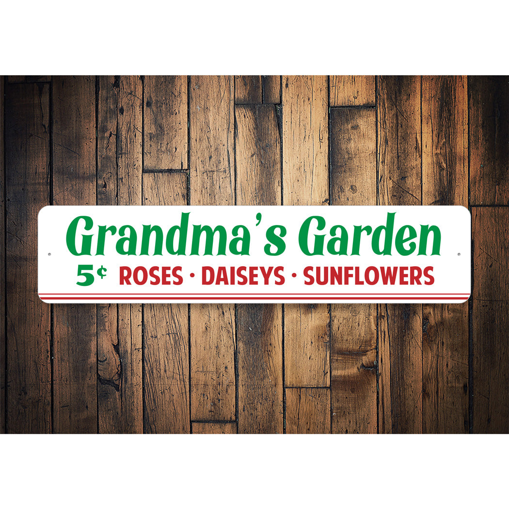 Grandmas Garden 5 cent Flowers Sign