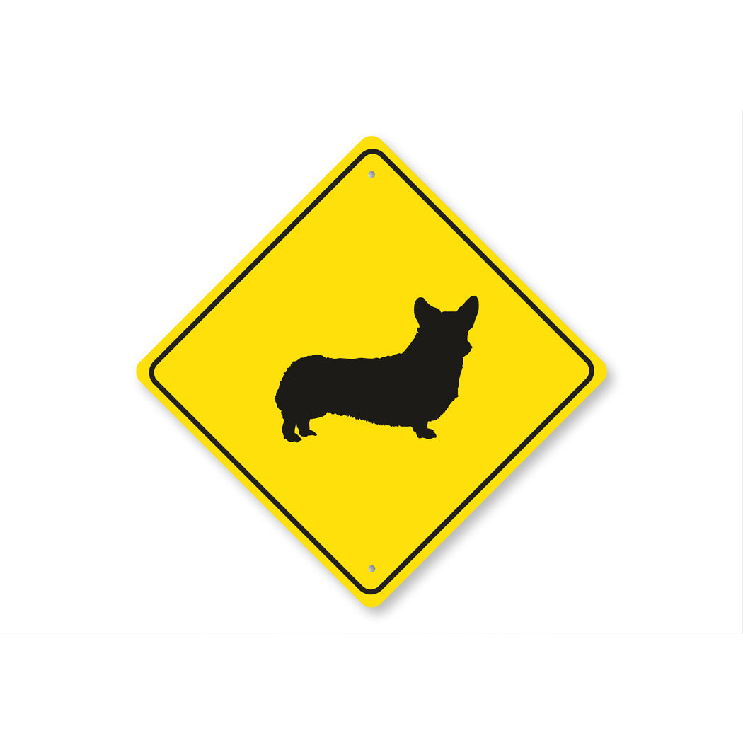 Pembroke Welsh Corgi Dog Diamond Sign
