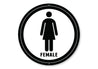 Female Bathroom Circle Sign