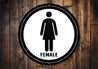 Female Bathroom Circle Sign