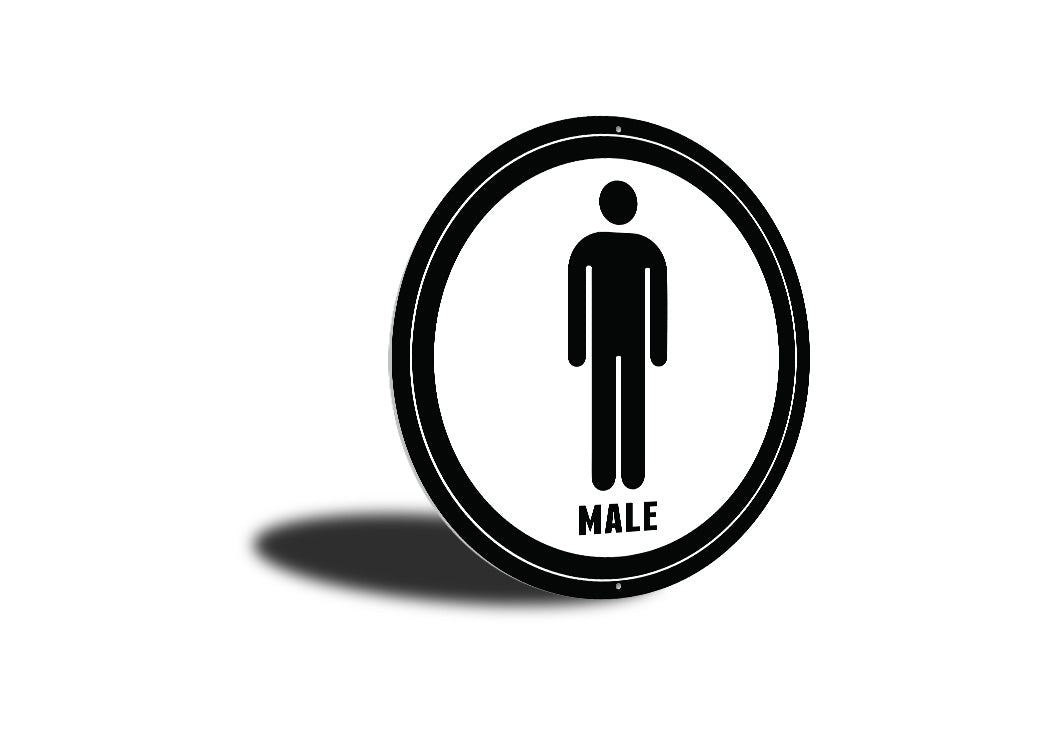 Male Bathroom Circle Sign