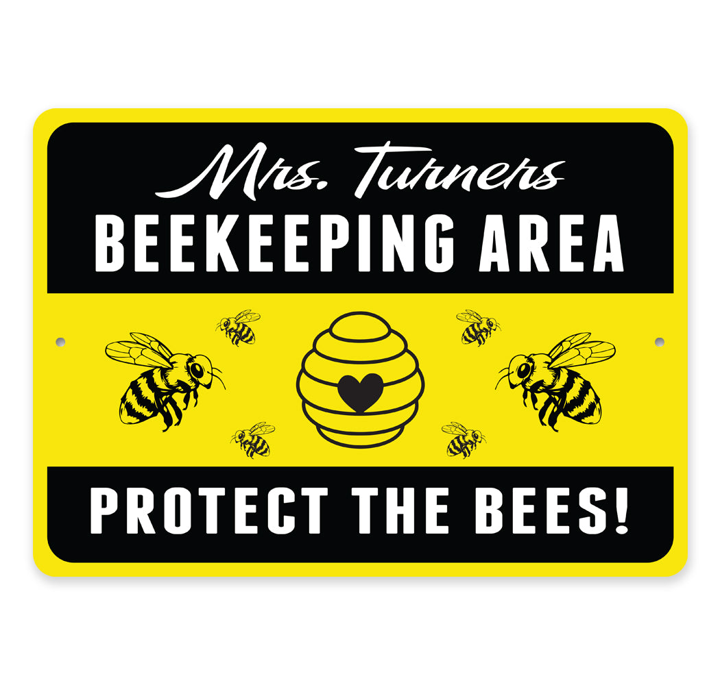 Beekeeping Area Bee Sign