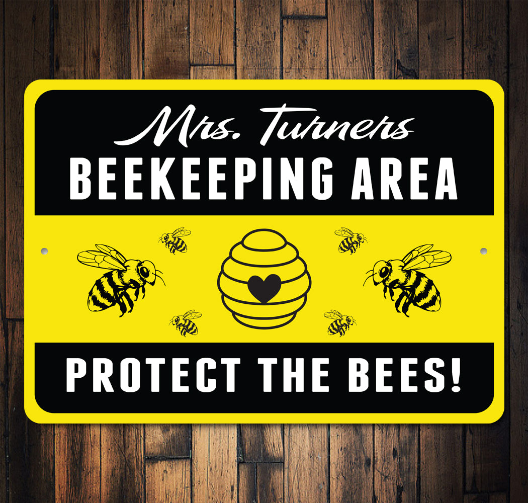 Beekeeping Area Bee Sign