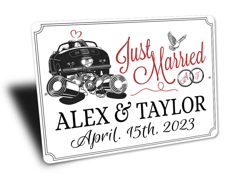 Just Married Date Sign