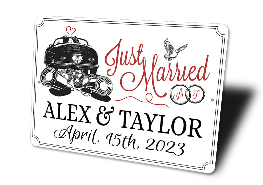 Just Married Date Sign