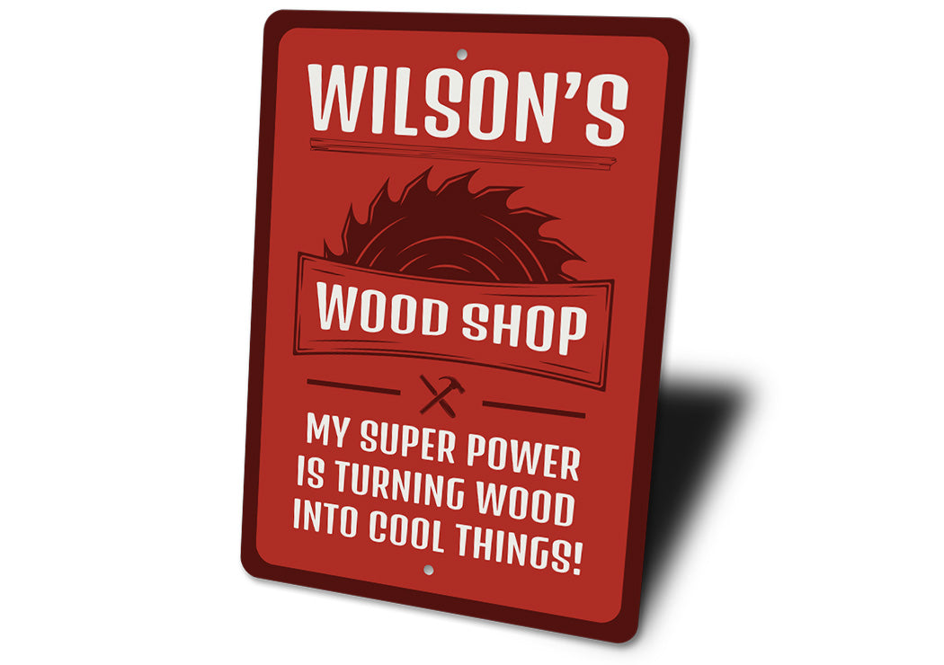 Mans Woodshop Wood Working Sign